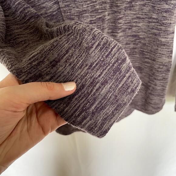 Rock & Republic purple heathered long sleeved sweater v-neck women's size L - Picture 5 of 7
